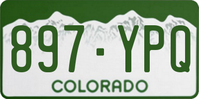 CO license plate 897YPQ