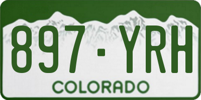 CO license plate 897YRH