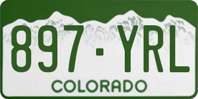 CO license plate 897YRL
