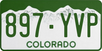 CO license plate 897YVP