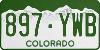 CO license plate 897YWB