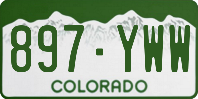 CO license plate 897YWW