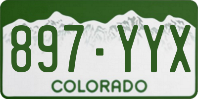 CO license plate 897YYX