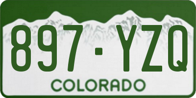 CO license plate 897YZQ