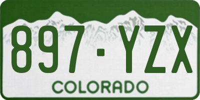 CO license plate 897YZX