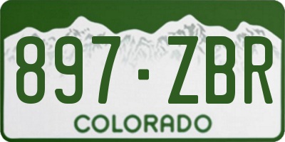 CO license plate 897ZBR
