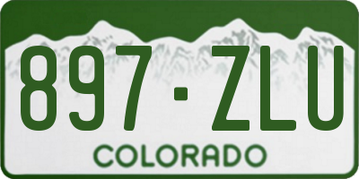 CO license plate 897ZLU