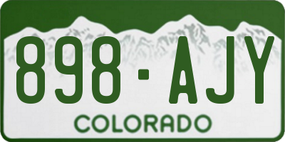 CO license plate 898AJY