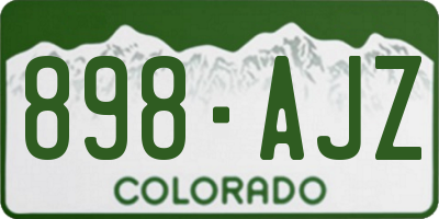 CO license plate 898AJZ