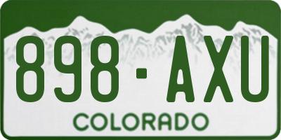 CO license plate 898AXU