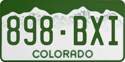 CO license plate 898BXI