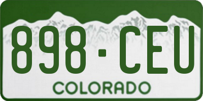 CO license plate 898CEU
