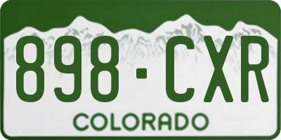 CO license plate 898CXR