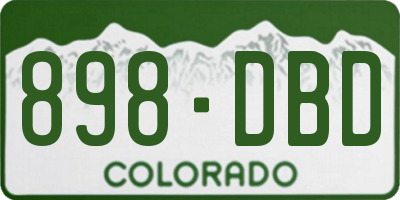 CO license plate 898DBD