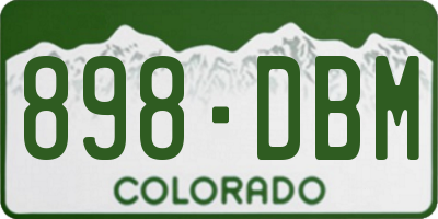 CO license plate 898DBM