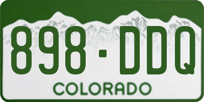 CO license plate 898DDQ
