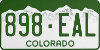 CO license plate 898EAL