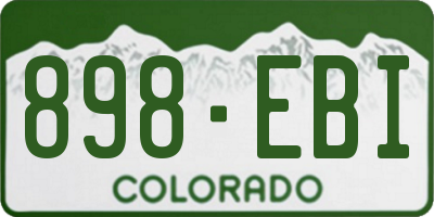 CO license plate 898EBI