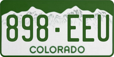 CO license plate 898EEU