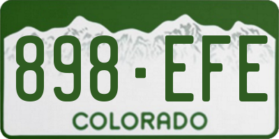 CO license plate 898EFE