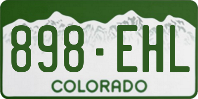 CO license plate 898EHL