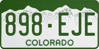 CO license plate 898EJE