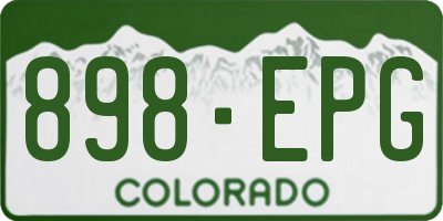 CO license plate 898EPG