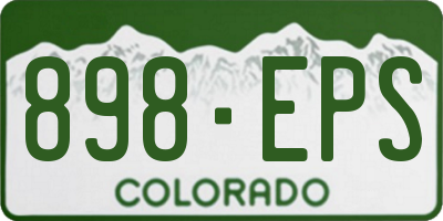 CO license plate 898EPS