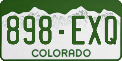 CO license plate 898EXQ