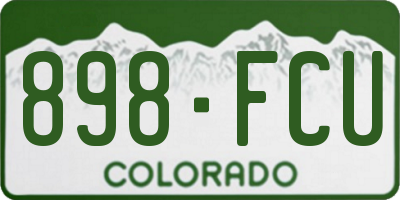 CO license plate 898FCU