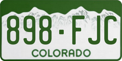 CO license plate 898FJC