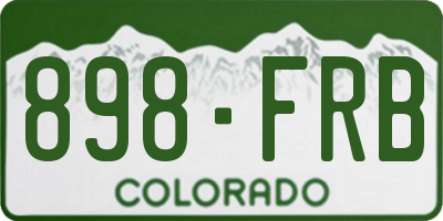CO license plate 898FRB