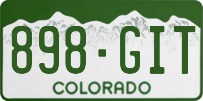 CO license plate 898GIT