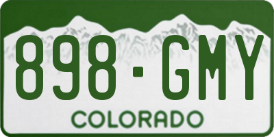 CO license plate 898GMY