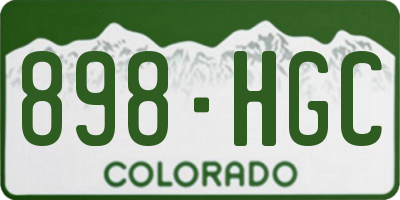 CO license plate 898HGC