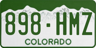 CO license plate 898HMZ