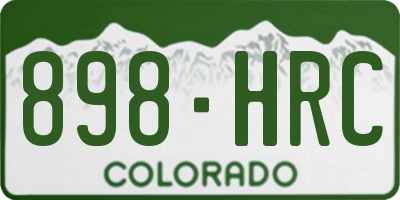 CO license plate 898HRC