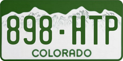 CO license plate 898HTP