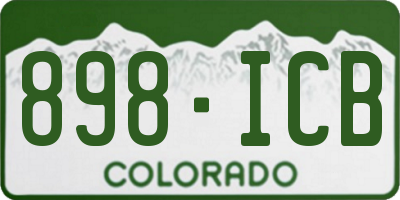 CO license plate 898ICB