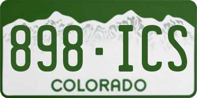 CO license plate 898ICS