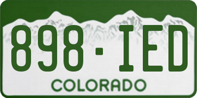 CO license plate 898IED