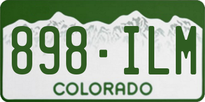 CO license plate 898ILM