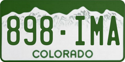CO license plate 898IMA