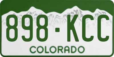 CO license plate 898KCC