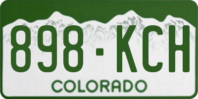 CO license plate 898KCH
