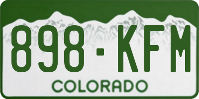 CO license plate 898KFM