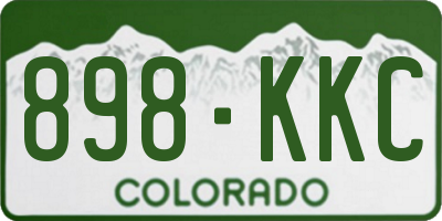CO license plate 898KKC