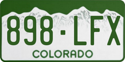 CO license plate 898LFX