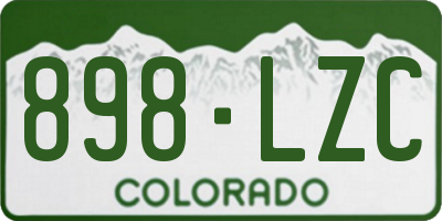 CO license plate 898LZC