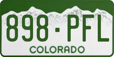 CO license plate 898PFL